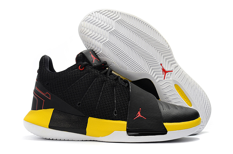 Jordan CP3 XI Black Yellow Red Shoes - Click Image to Close